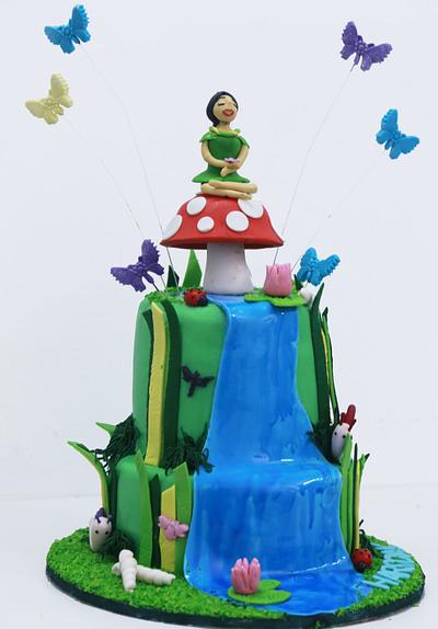 woman doing yoga cake - Cake by Caked India