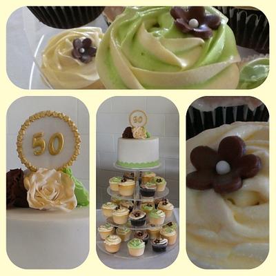 Anniversary cupcake tower - Cake by Yummilicious