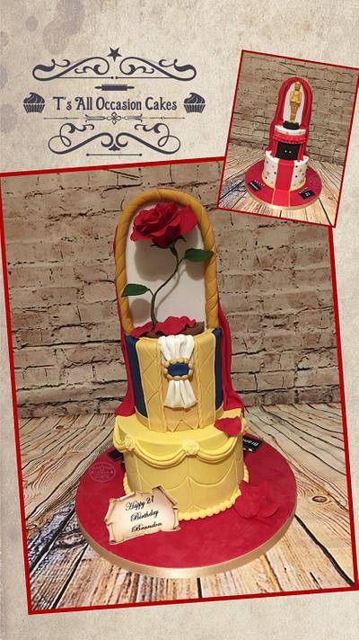 Split cake beauty and the beast/oscars - Cake by Teraza @ T's all occasion cakes