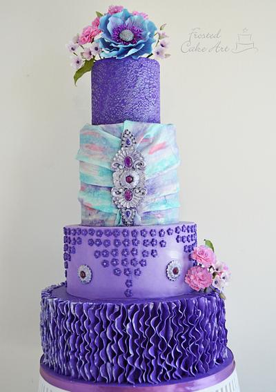 Purple Wedding Cake - Cake by Seema Acharya
