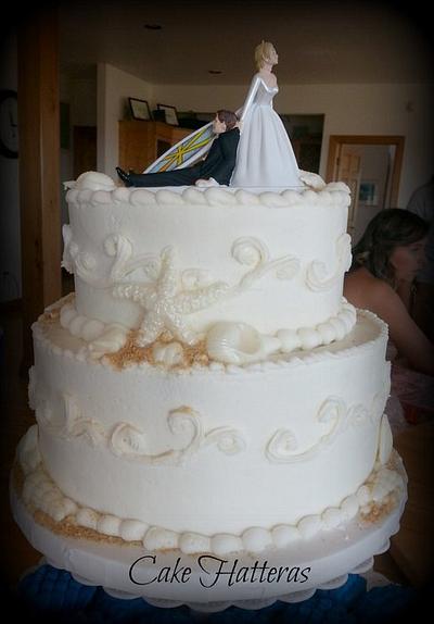 Surfer Wedding - Cake by Donna Tokazowski- Cake Hatteras, Martinsburg WV