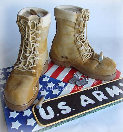 Army Boots cake step by step - Cake by CuriAUSSIEty  Cakes