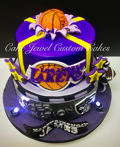 Lakers and Raiders Fan Combo Cake - Cake by Cake Jewel Custom Cakes