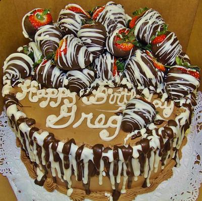 Chocolate decadence covered in strawberries!!! - Cake by Nancys Fancys Cakes & Catering (Nancy Goolsby)