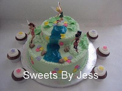 Tinkerbell Cake/Cupcakes - Cake by Jess B