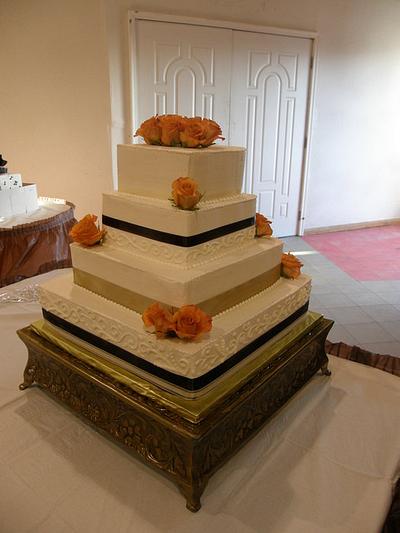4 Tiered Wedding Cake - Cake by Lanett