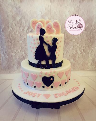 Engagement Cake💖 - Cake by Hend Taha-HODZI CAKES