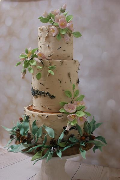 Birch Tree Cake - Cake by Margie