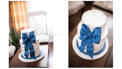 Simple fabric and Bow - Cake by CourtHouse Cake Company