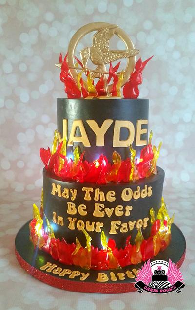 Hunger Games Catching Fire Cake - Cake by Cakes ROCK!!!  