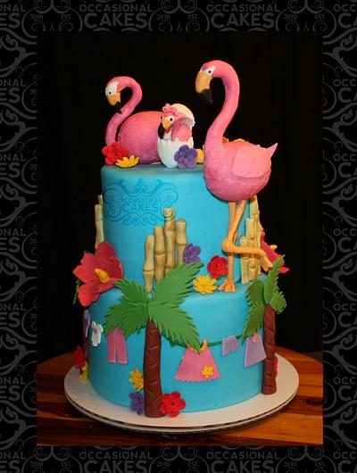 flamingo baby - Cake by Occasional Cakes