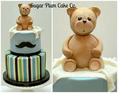 Baby boy shower cake - Cake by Sugar Plum Cake Co.