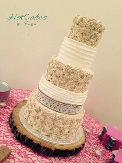 Rustic Rossette Wedding  - Cake by HotCakes by Tara