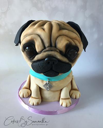3D Pug Puppy Cake - Cake by Cakes By Samantha (Greece)