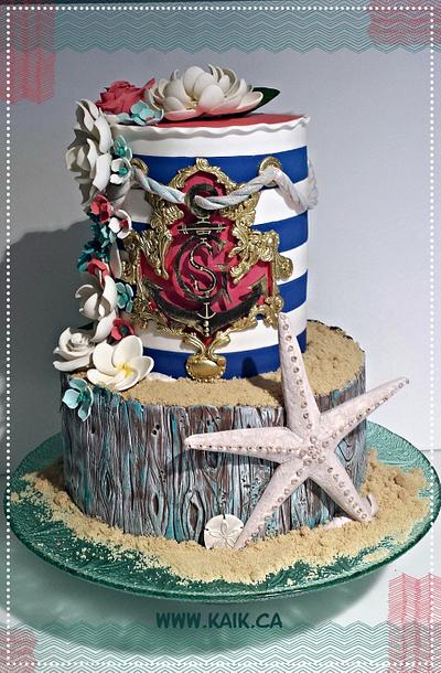 nautical beach cake - Cake by ann