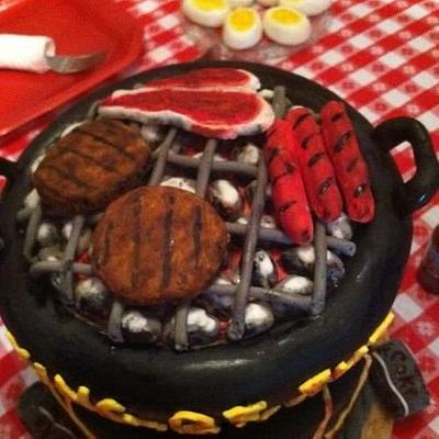 Barbeque Grill Cake - Cake by Patty Cake's Cakes