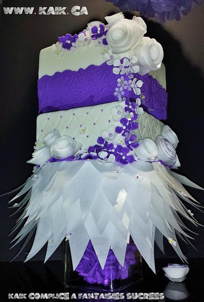 wafer paper wedding cake - Cake by ann