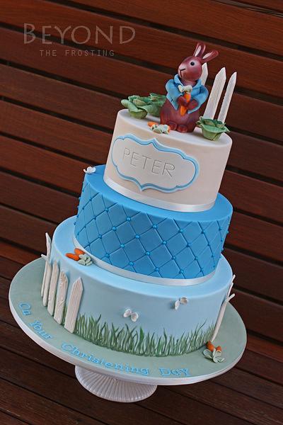 Peter Rabbit Christening Cake - Cake by beyondthefrosting