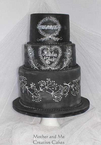 Chalkboard Wedding Cake - Cake by Mother and Me Creative Cakes