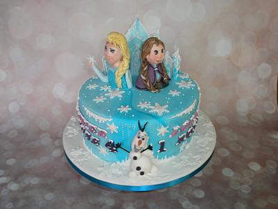 Elsa and Anna from Frozen - Cake by Alanscakestocraft