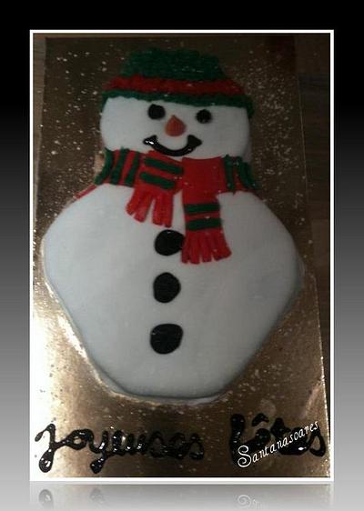 snowman cake - Cake by santanasoares