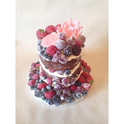 Fruity naked birthday cake! - Cake by Beth Evans