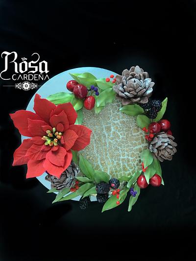 Christmas crown - Cake by Rosa Cardeña