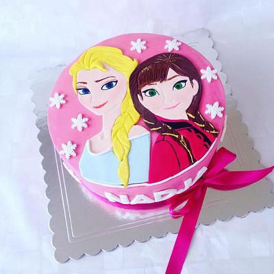 Elsa and Anna frozen cake - Cake by Skoria Šabac