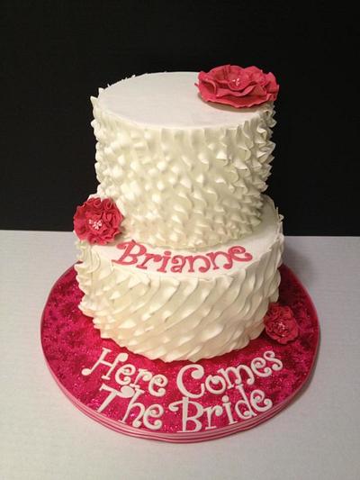 Bridal Shower Ruffles - Cake by The Ruffled Crumb