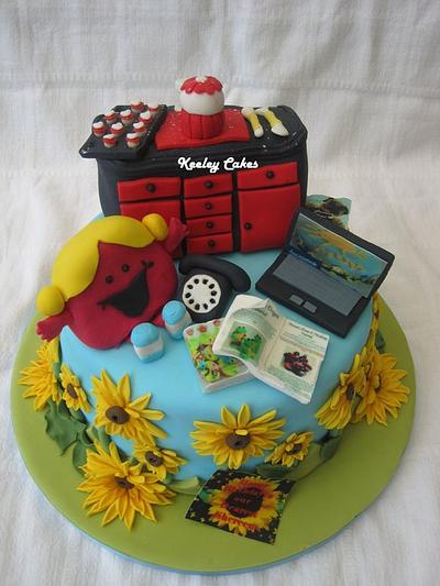 Little Miss Chatter box In a sunflower field - Cake by Keeley Cakes