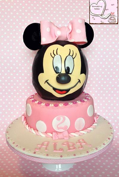 Lifesize Minnie Mouse face cake - Cake by Emmazing Bakes