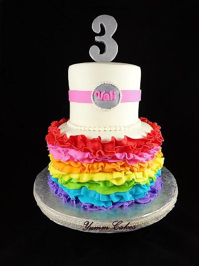 Rainbow Ruffles - Cake by RobinYummCakes