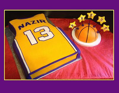 Lakers Jersey - Cake by Tracy's Custom Cakery LLC