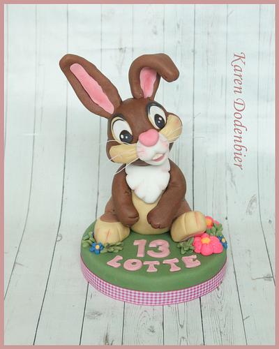 Rabbit topper - Cake by Karen Dodenbier