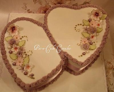 Double Heart Anniversary Cake - Cake by Pat