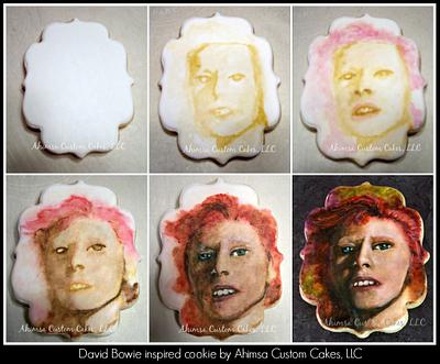 Bowie inspired cookie ~ process photos - Cake by Ahimsa