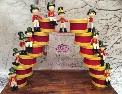On the Twelfth day of Christmas......12 Drummers Drumming! - Cake by Alana Lily Chocolates & Cakes