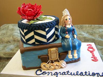 Chevron Graduation - Cake by Theresa