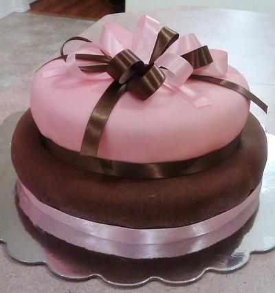 Pink and Brown - Cake by Jacie Mattson