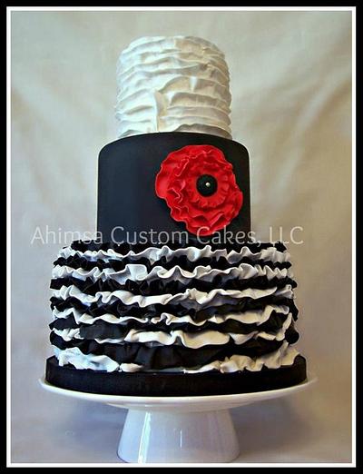 Flamenco Inspired Ruffle cake - Cake by Ahimsa
