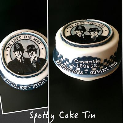 Police officers retirement cake - Cake by Shell at Spotty Cake Tin