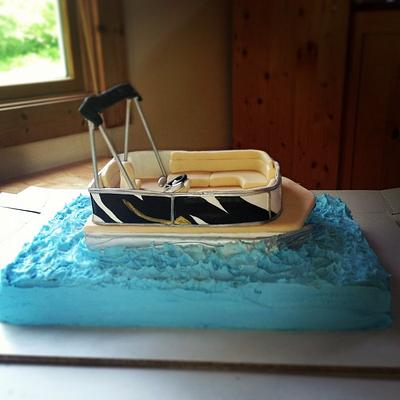 Pontoon boat - Cake by ICandycakesbyTiffiny