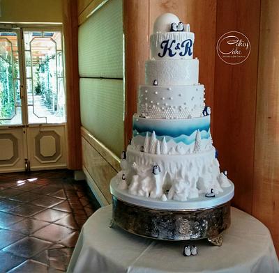 Snowscape Wedding Cake - Cake by CakeyCake