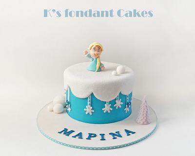 Frozen Cake - Cake by K's fondant Cakes