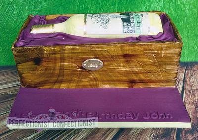 John - Wine Box Birthday Cake  - Cake by Niamh Geraghty, Perfectionist Confectionist