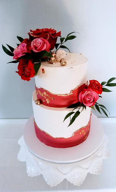 Red rose - Cake by alenascakes