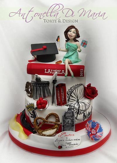 Graduation Cake English and German Culture - Cake by Antonella Di Maria