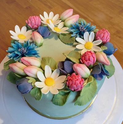 Summer flowers cake - Cake by Kristine Svensson