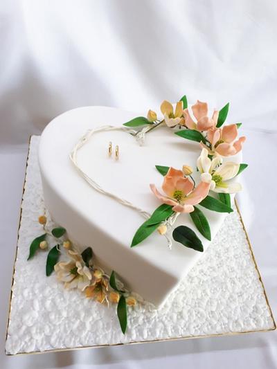 Wedding heart cake - Cake by Kaliss