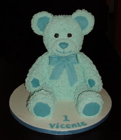 Blue Teddy Bear - Cake by Clara da Cruz